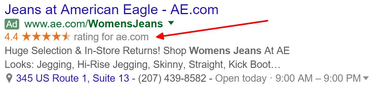 Avis notation Adwords