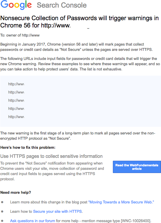HTTPS Securisation Google