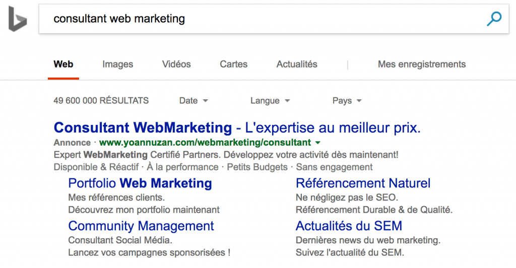 Bing Ads Extensions