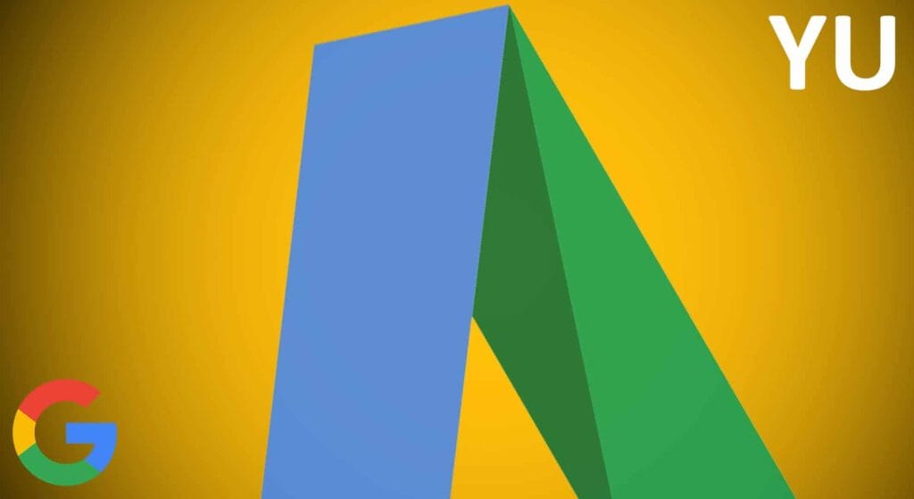 Logo Google AdWords sur fond Jaune