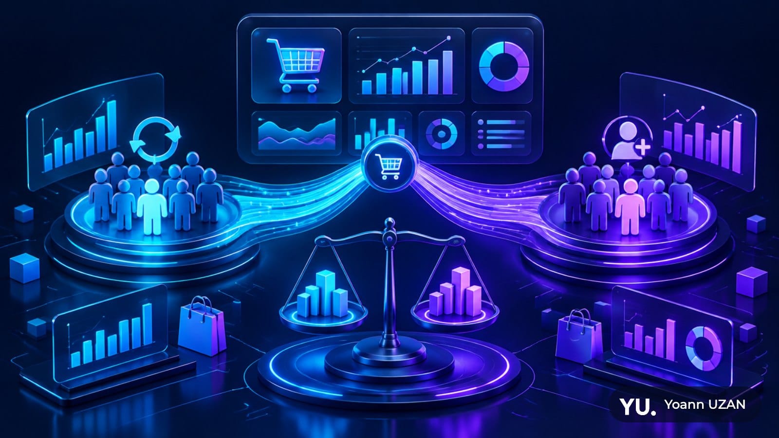 Illustration du rapport nouveaux clients Google Ads séparant les ventes aux clients existants et aux nouveaux clients